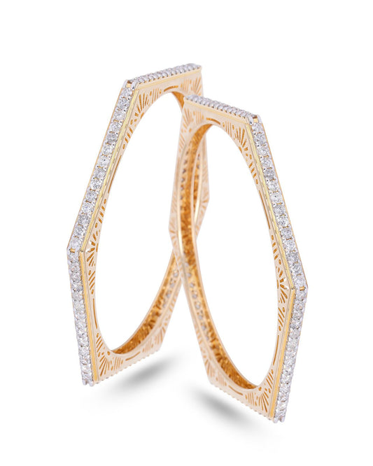 AURIC EDGE DIAMOND BANGLES