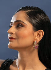 Blush Bling Hoops