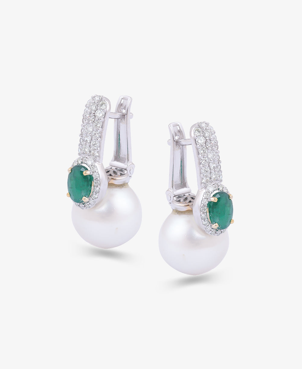 Lustre & Leaf Earrings