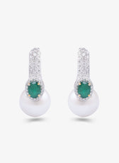 Lustre & Leaf Earrings