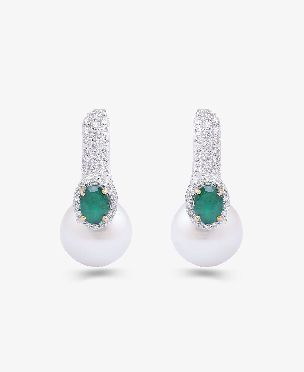 Lustre & Leaf Earrings