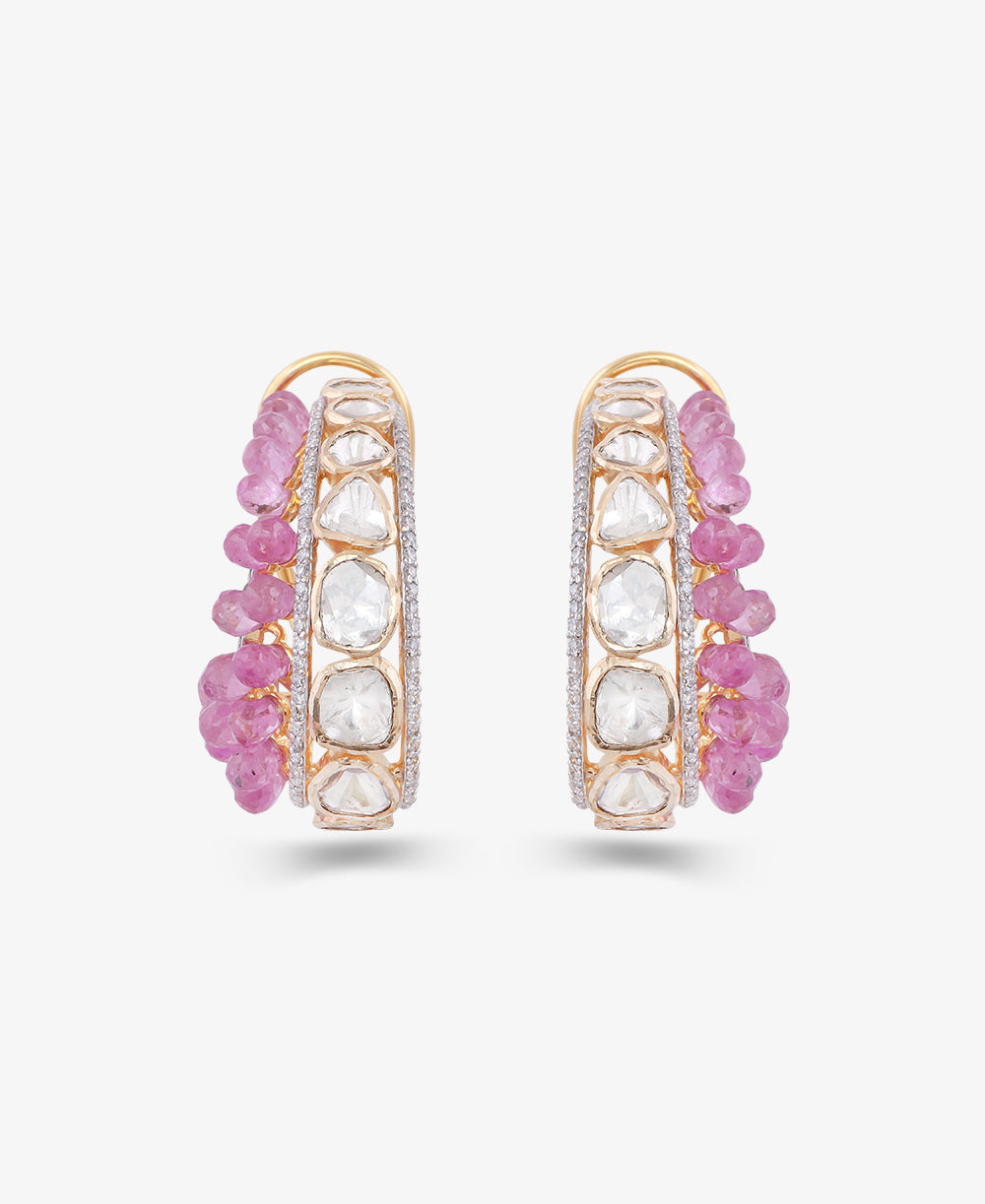 Blush Bling Hoops