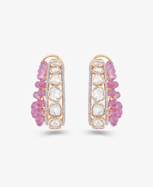 Blush Bling Hoops