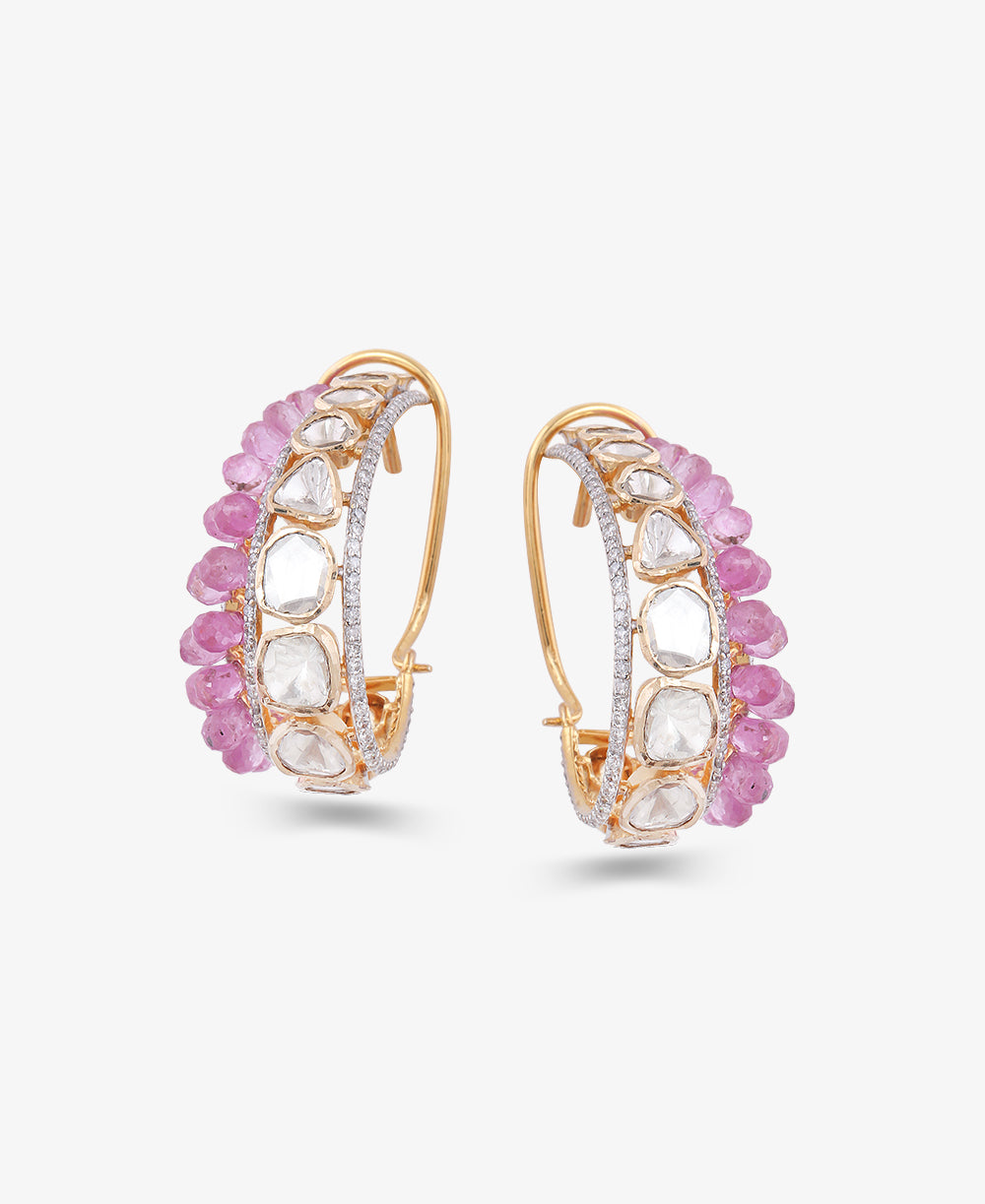 Blush Bling Hoops
