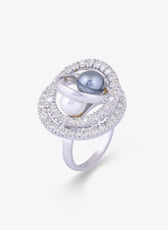 All Eyes on Pearls Ring