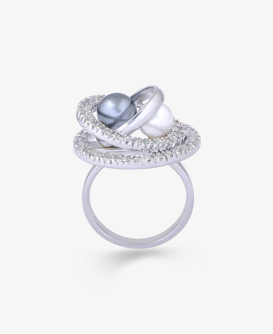 All Eyes on Pearls Ring