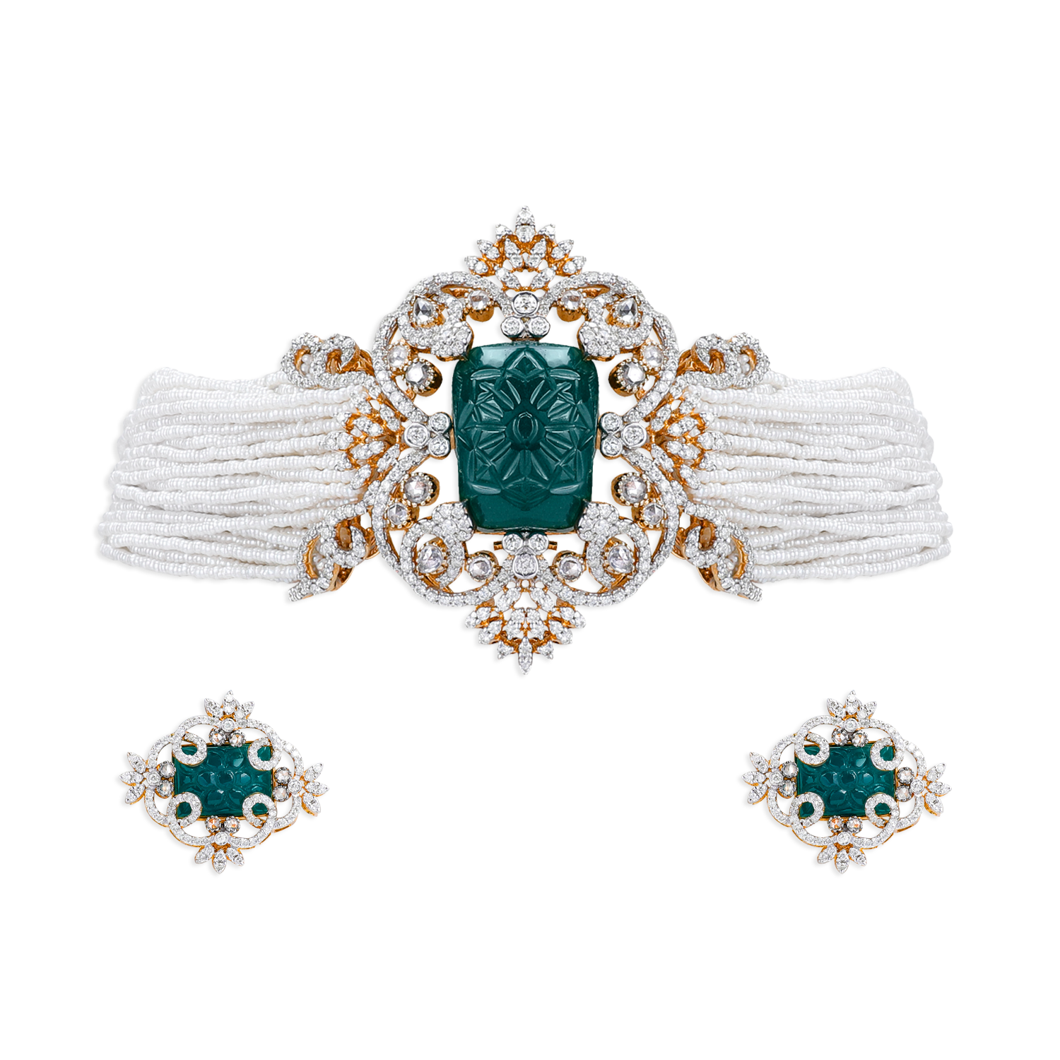 Emerald Empress Choker Set