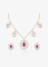 Scarlet Bloom Necklace Set