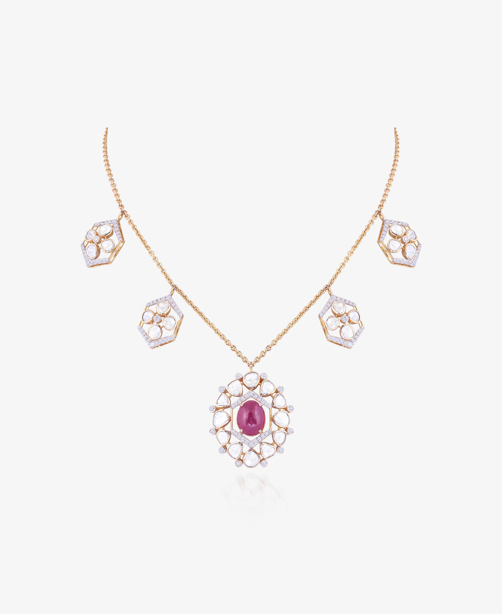 Scarlet Bloom Necklace Set