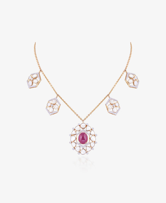 SCARLET BLOOM NECKLACE SET