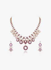 Crimson Polki Affair Necklace Set