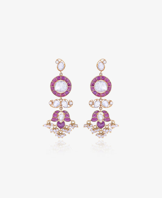 Crimson Polki Affair Necklace Set