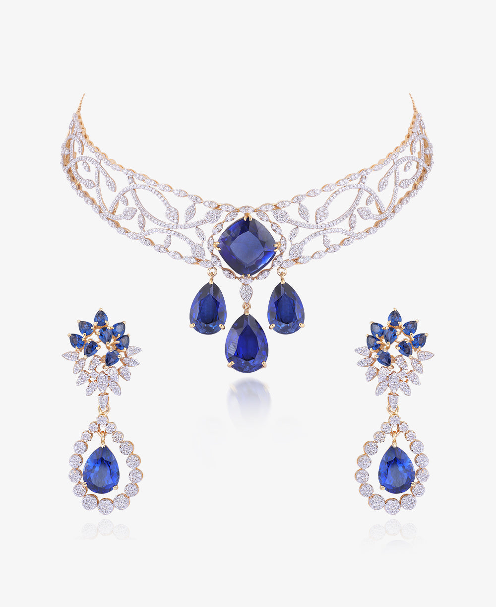 Blue Temptation Necklace Set