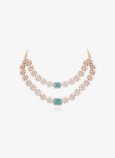 Emerald Charm Necklace Set