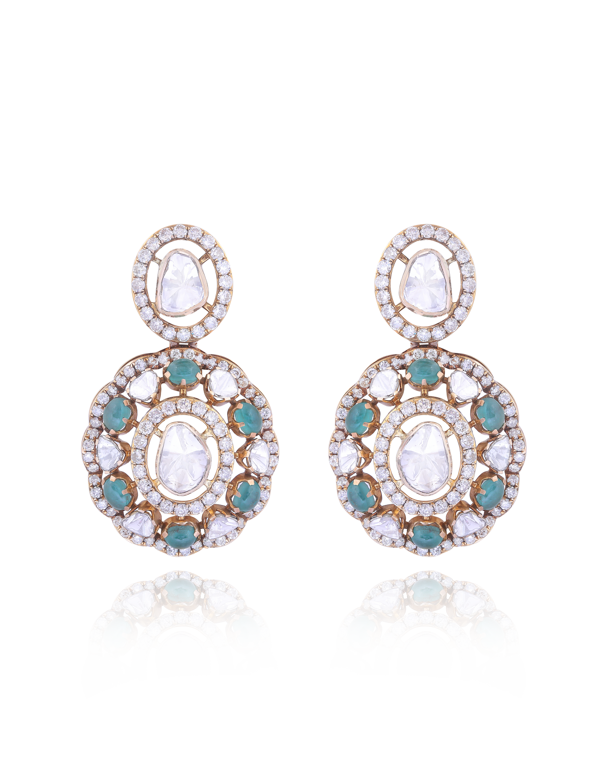 AQUA ROYALE POLKI NECKLACE SET