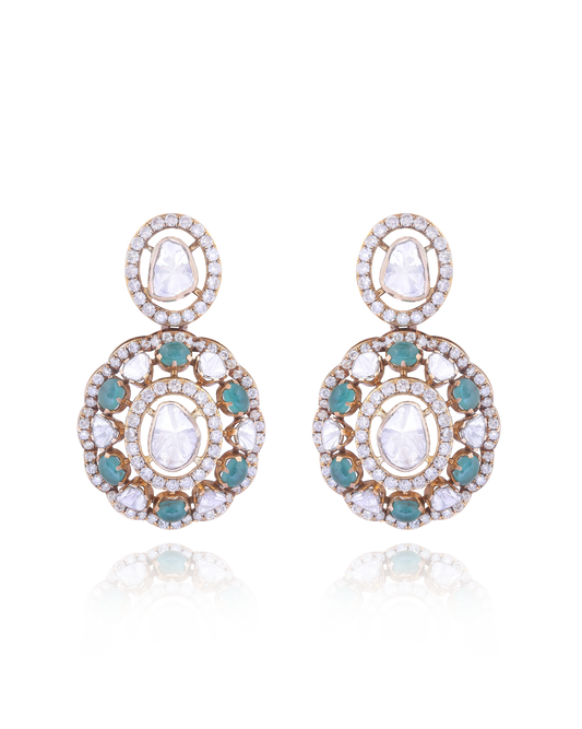 AQUA ROYALE POLKI NECKLACE SET