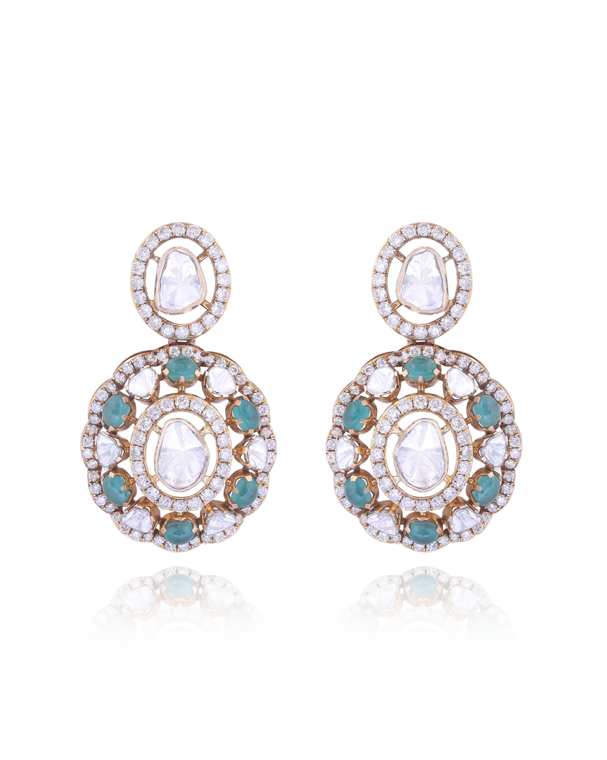 AQUA ROYALE POLKI NECKLACE SET
