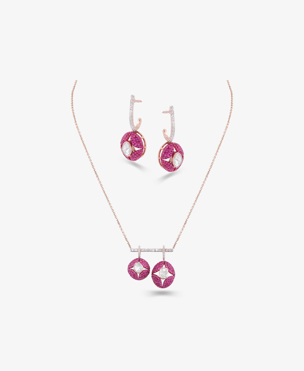 Kiss Me Crimson Necklace Set