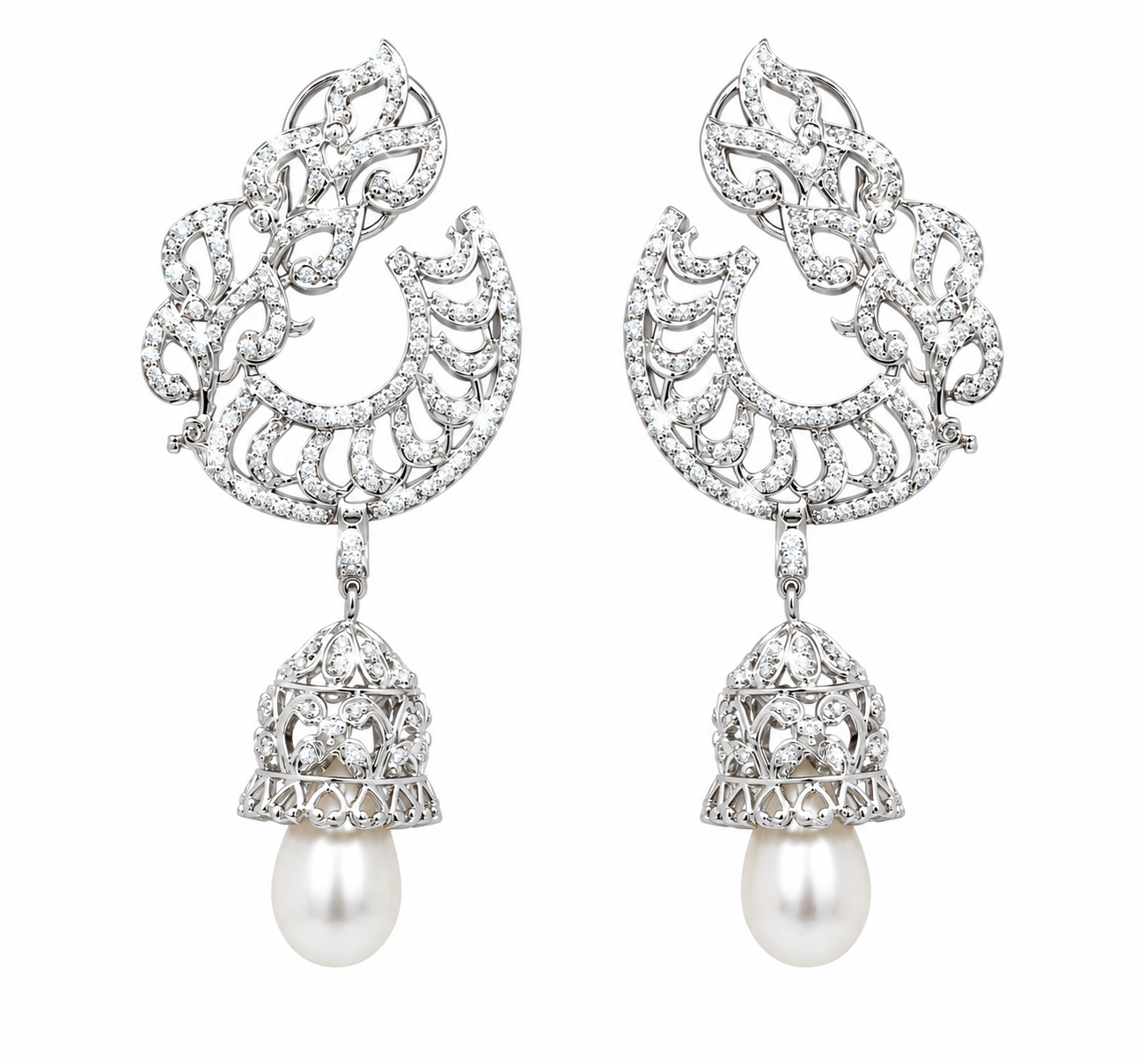 PEARL HALO EARRINGS