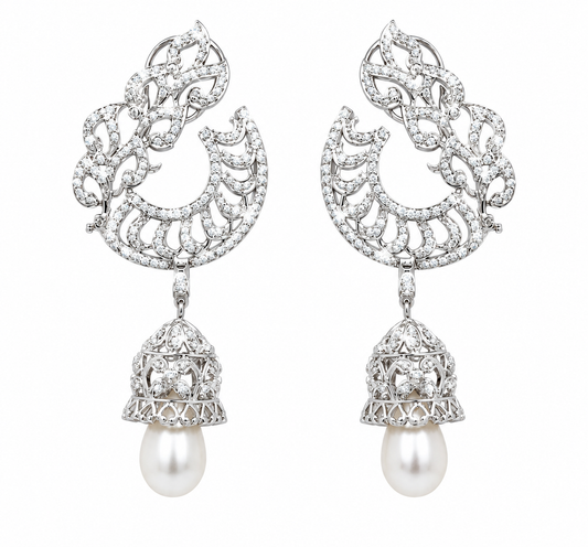 PEARL HALO EARRINGS