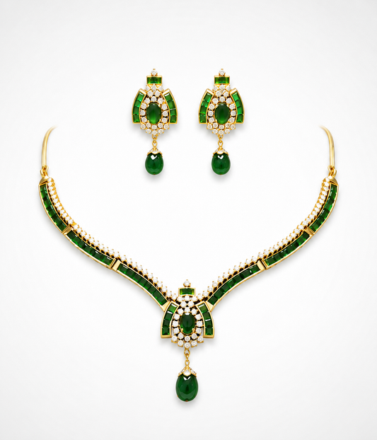 GREEN SYMPHONY NECKLACE SET