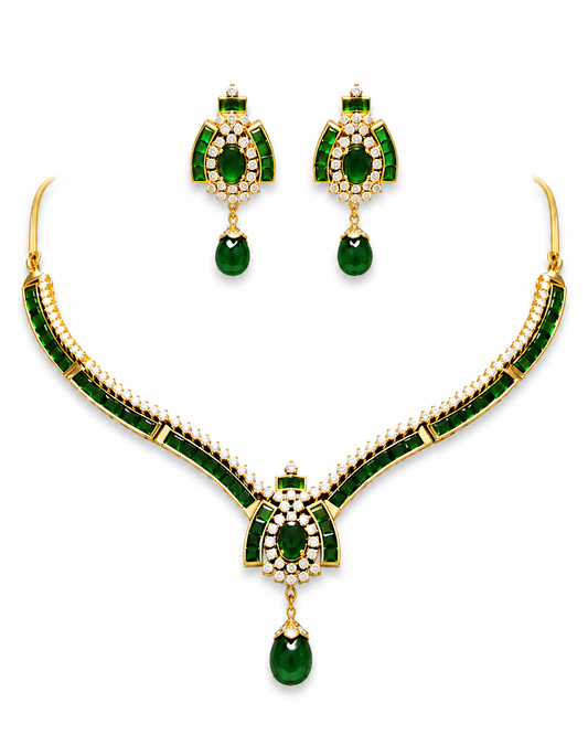 GREEN SYMPHONY NECKLACE SET