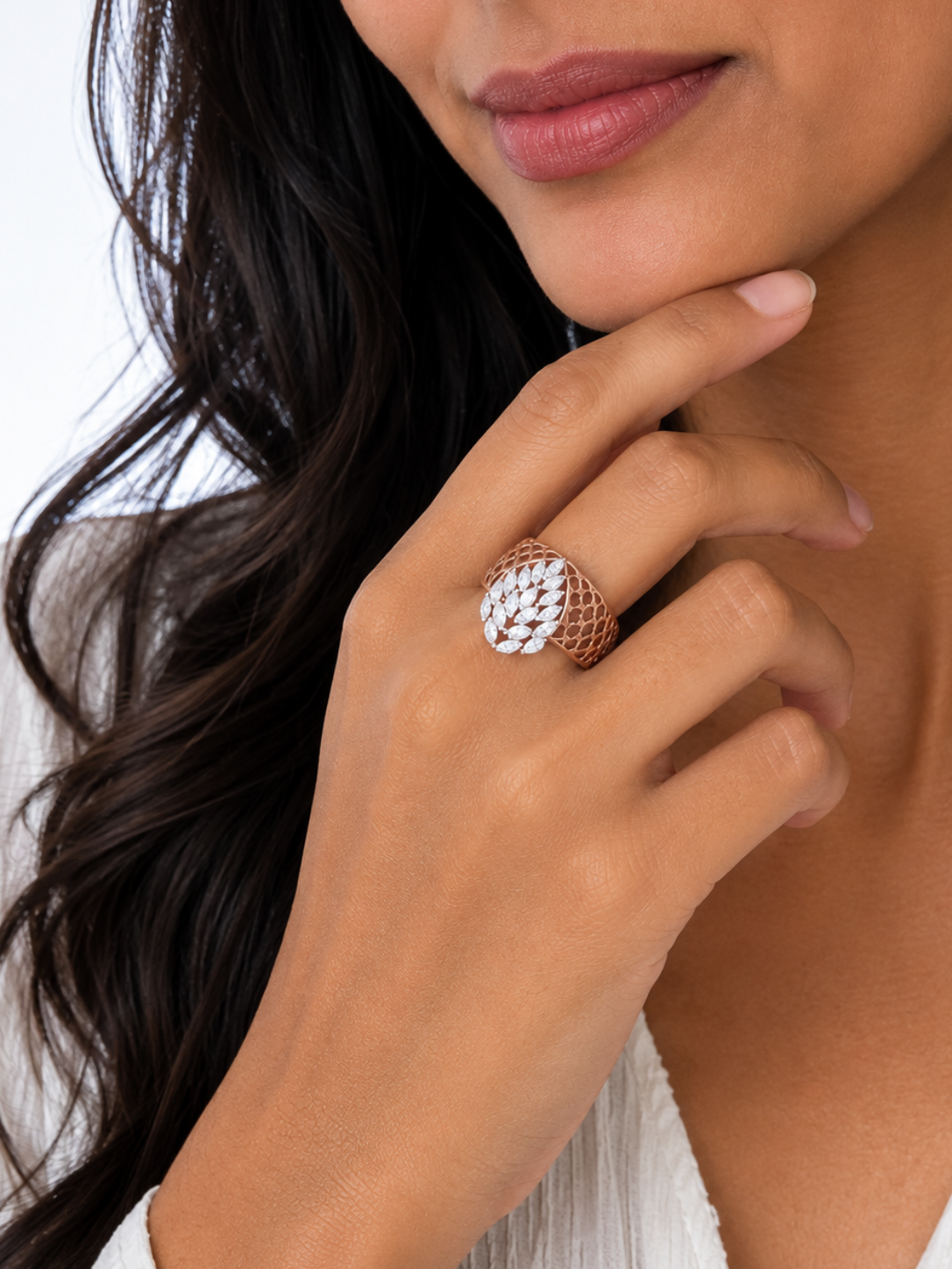 DAZZLE MESH RING