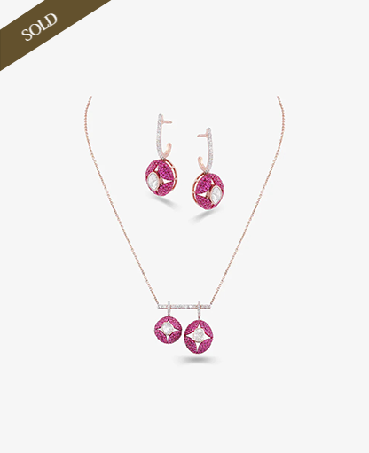Kiss Me Crimson Necklace Set