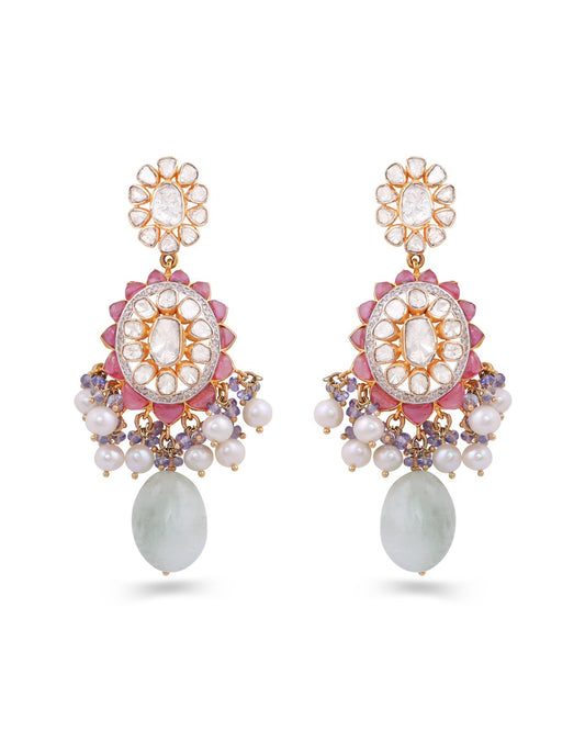 IMPERIAL BLUSH POLKI SET