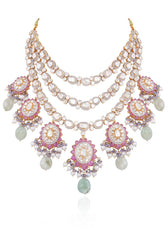 IMPERIAL BLUSH POLKI SET