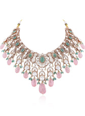 ROSELLE EMERALD POLKI SET