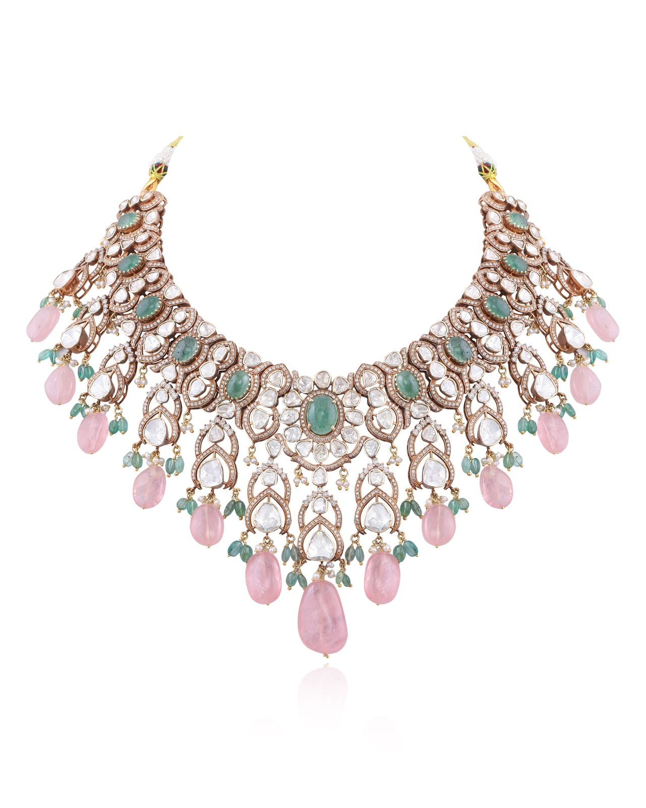 ROSELLE EMERALD POLKI SET