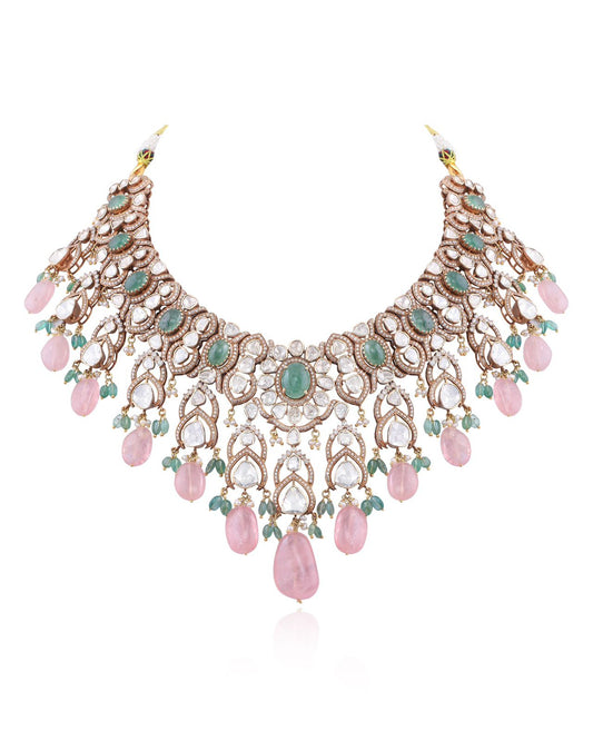 ROSELLE EMERALD POLKI SET