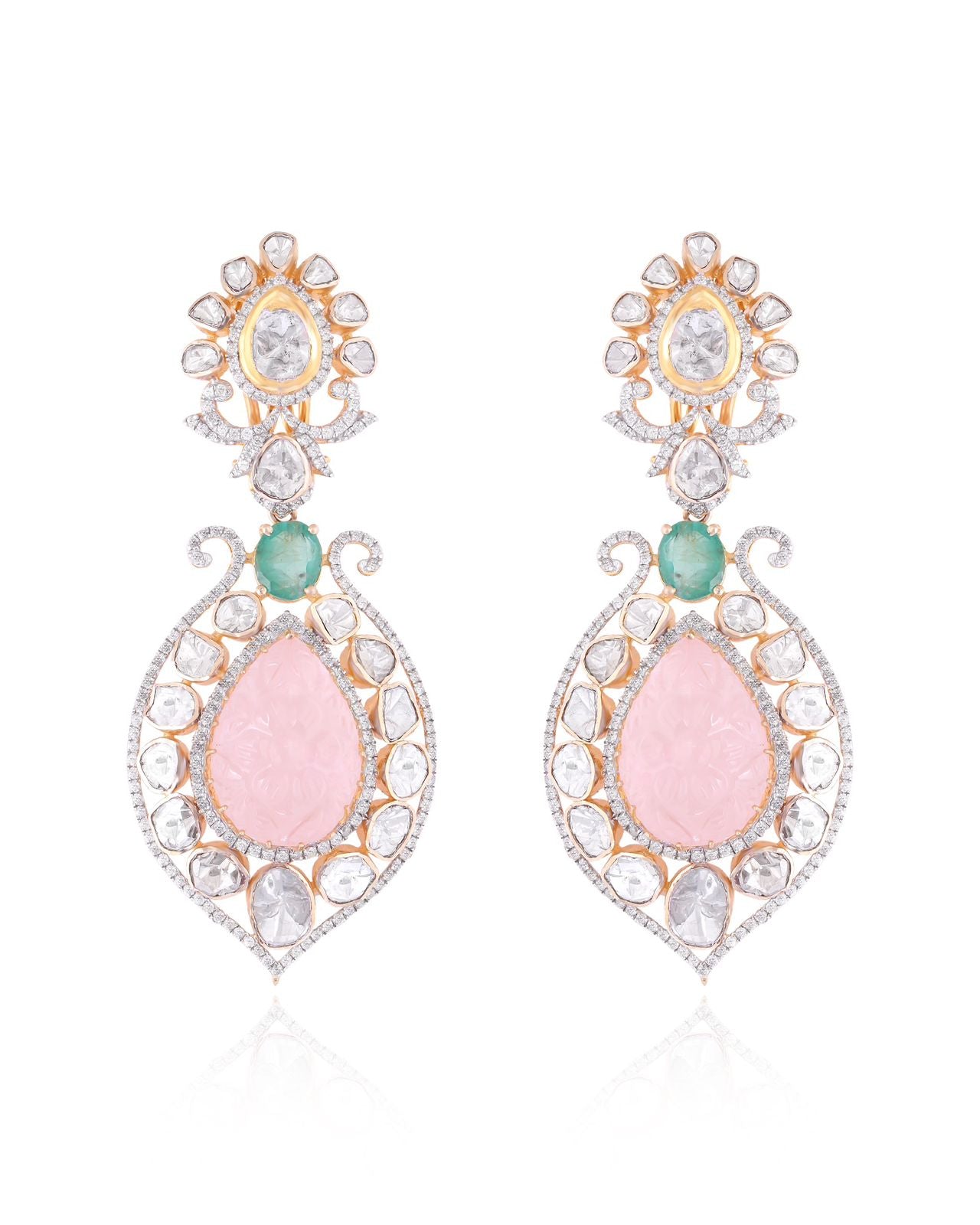 VALENICA BLUSH EMERALD SET